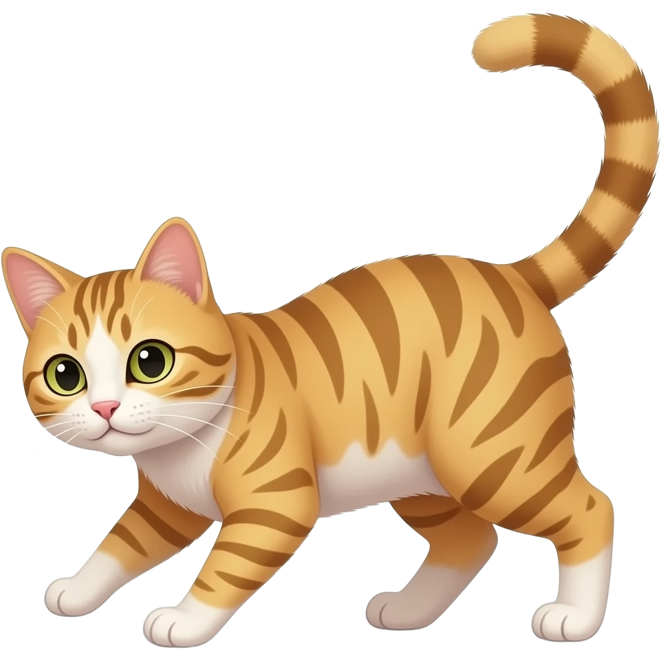 Cat doing moon walk emoji