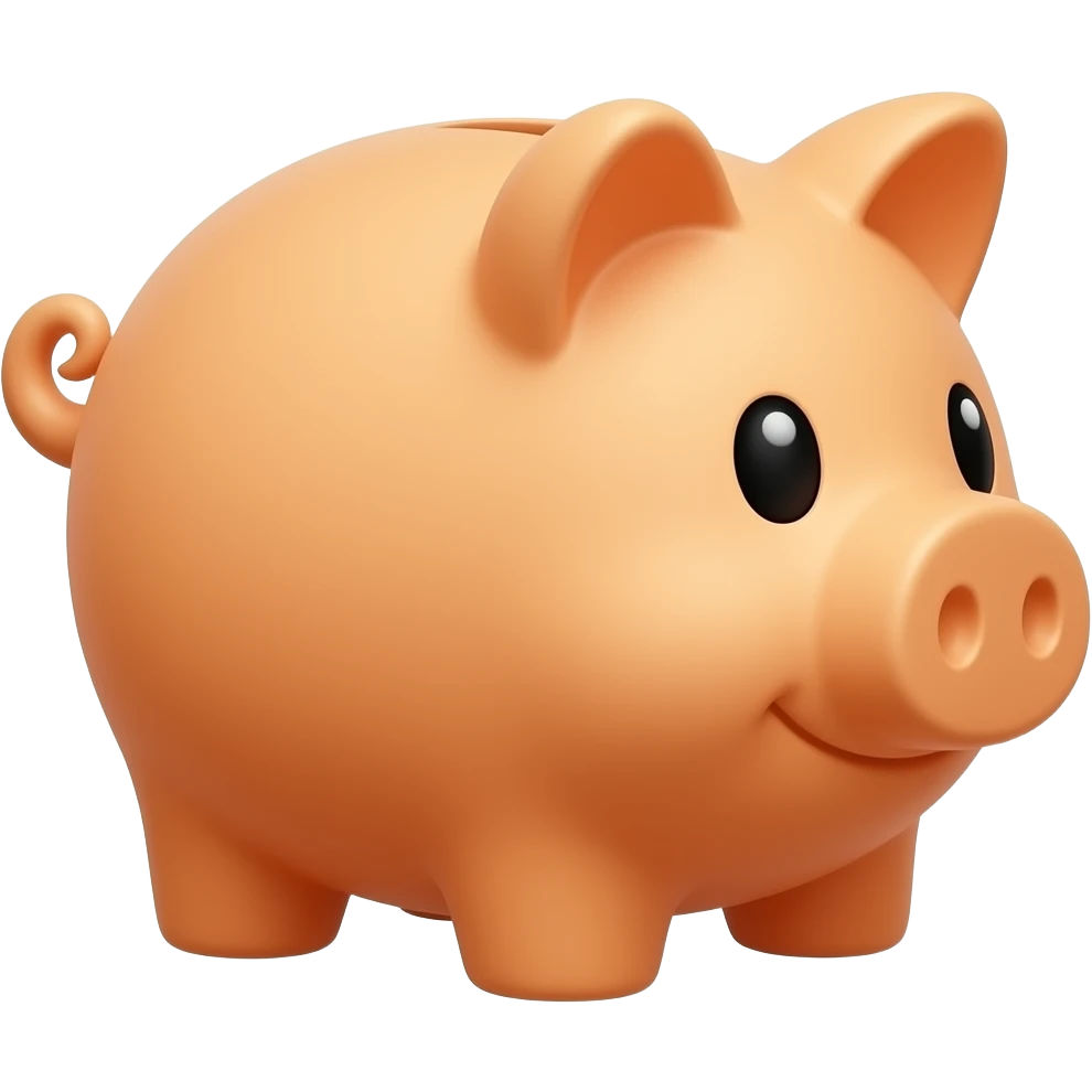 orange piggy bank looking like a lacie hard drive emoji