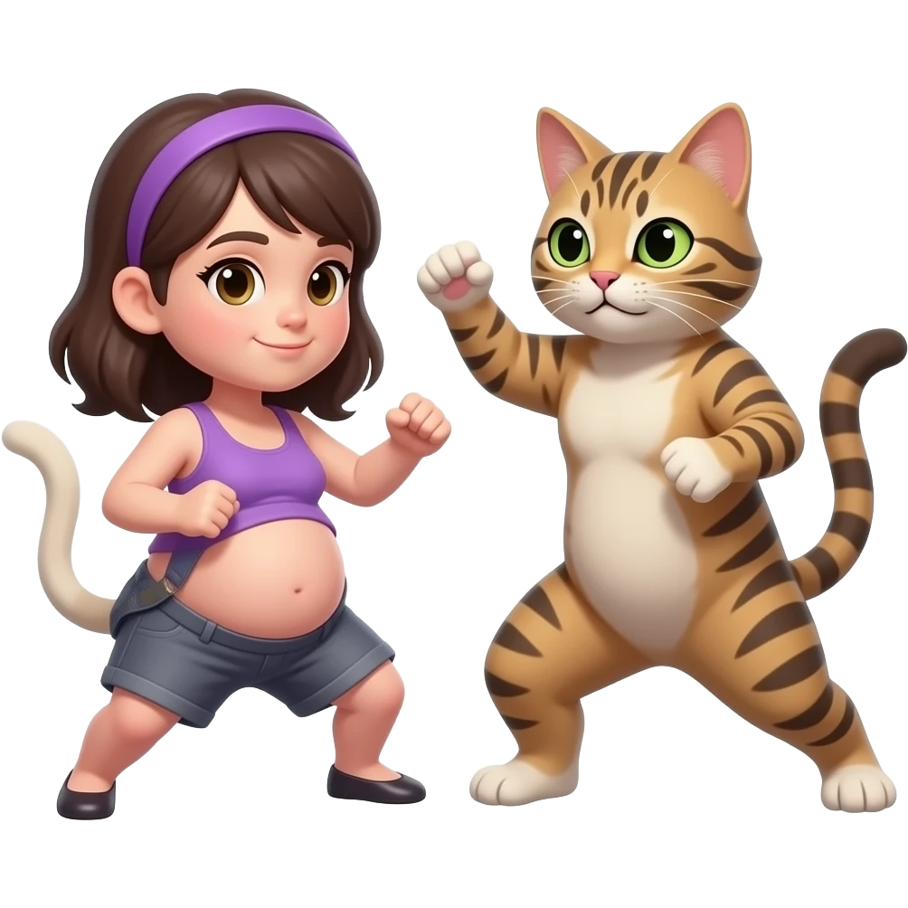 Um Among Us grávida e faz o outro gato brigando emoji