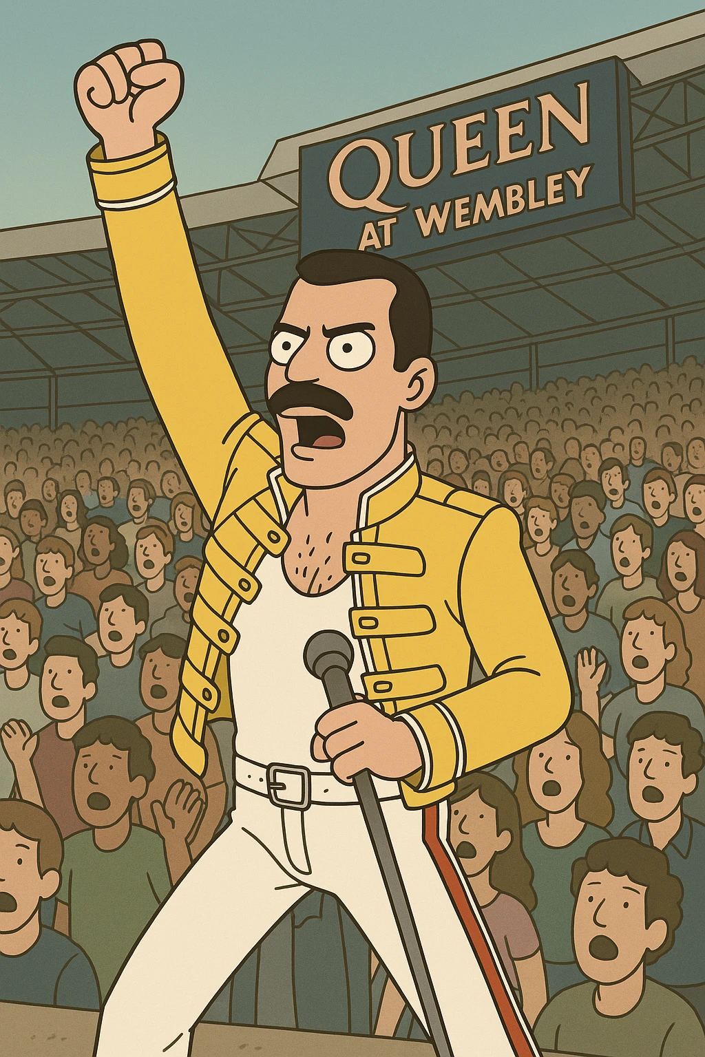 Freddie Mercury people lots of people Queen at Wembley emoji