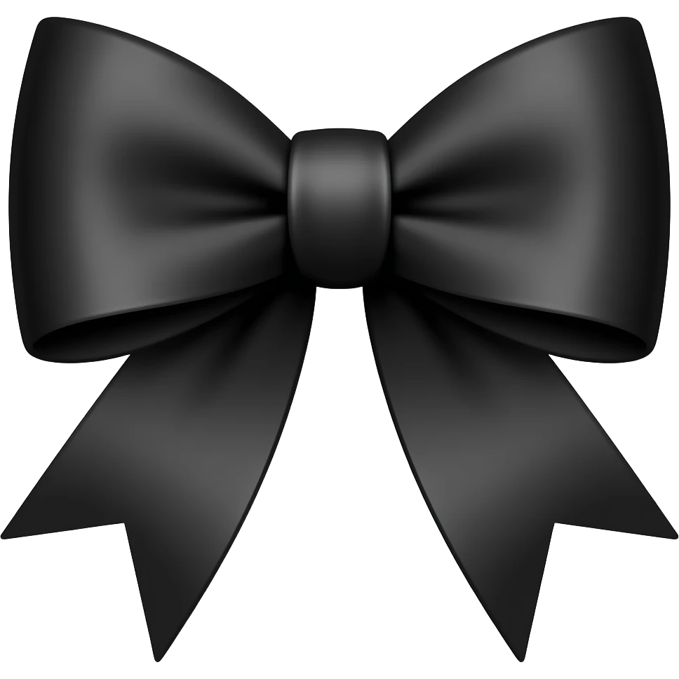Black bow emoji