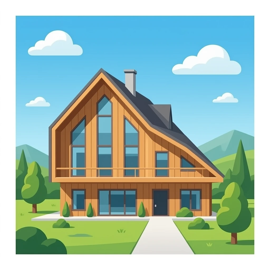 wood structure modern architecture emoji