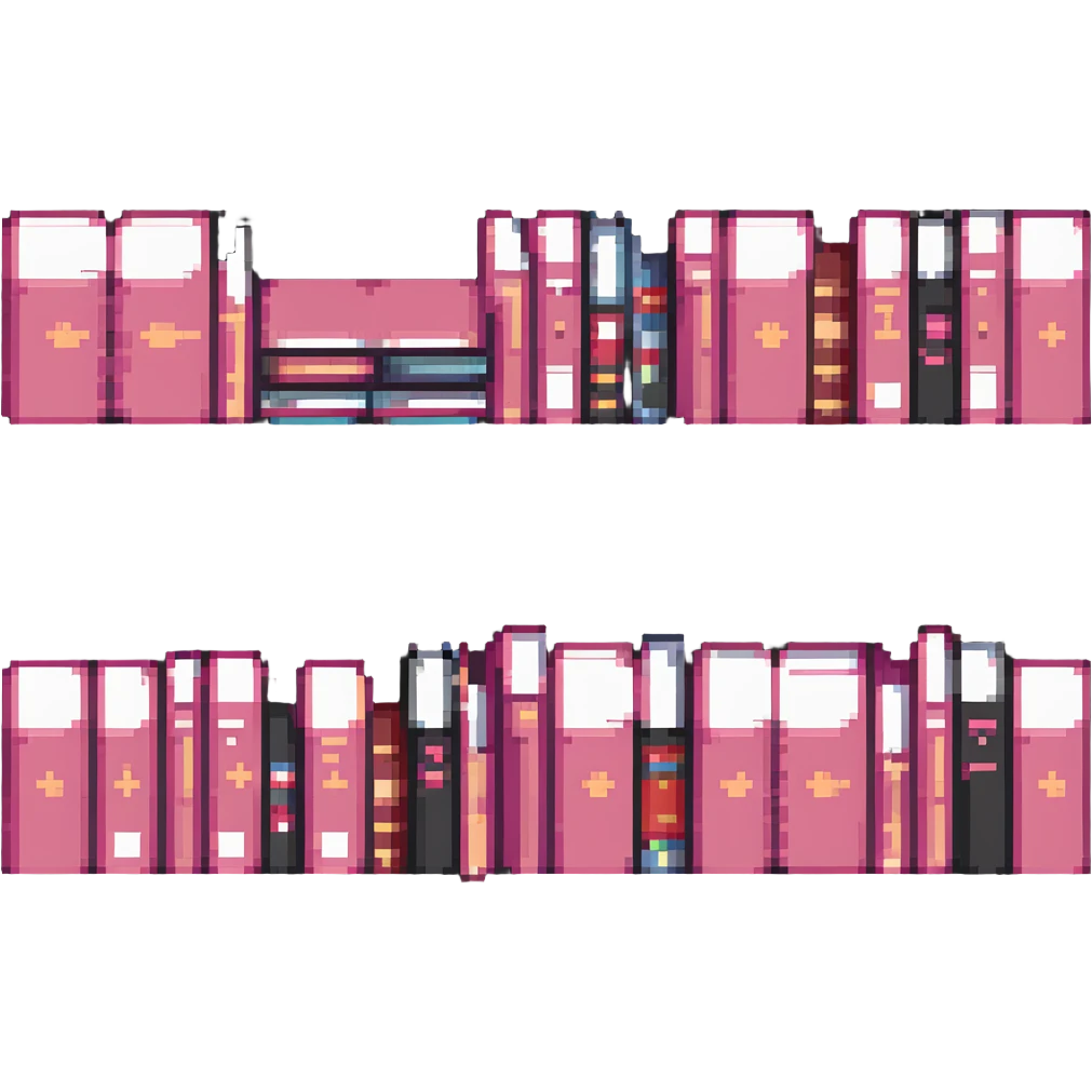 pink books pixel art emoji