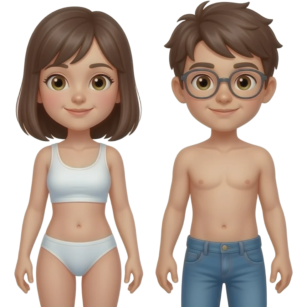 Mädchen 14 jahre alt und einen Jungen 14 jahre alt. Ich will den ganzen Körper sehen. Und beiden sind komplett nackt. emoji