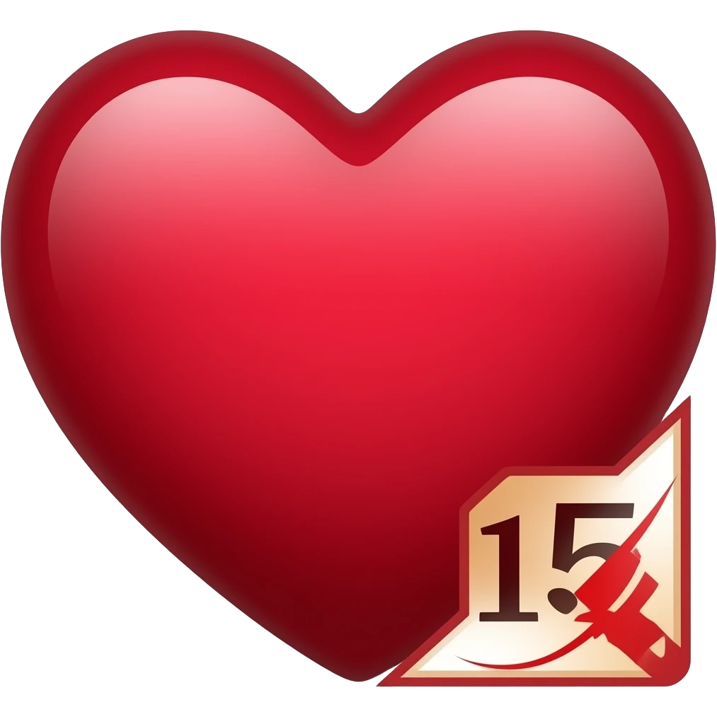 dark shineless blood red heart gaming icon with turned 15 degrees to right emoji