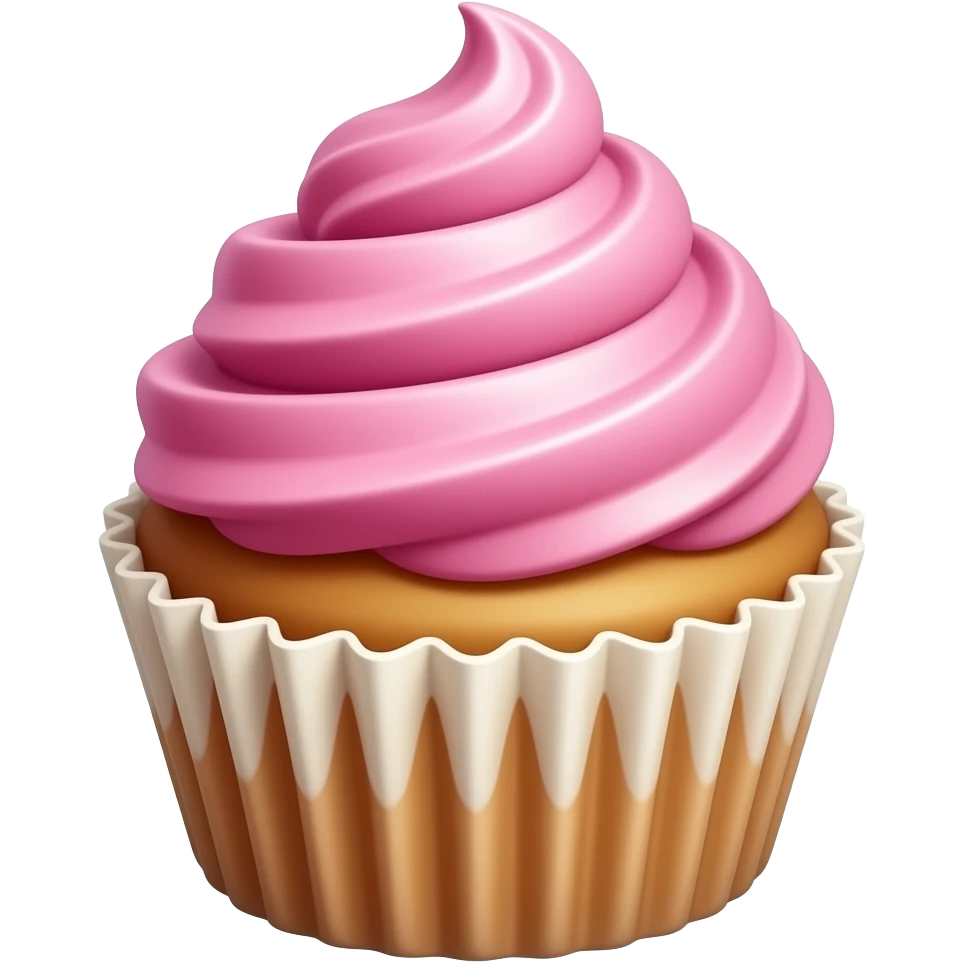 Cupcake with pink icing emoji