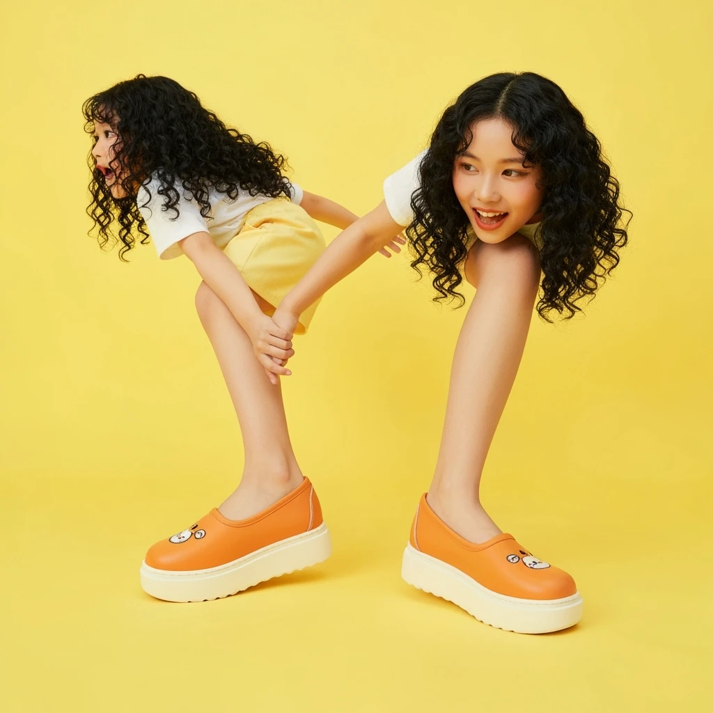 kpop platform shoes, cute, expressive, minimal emoji