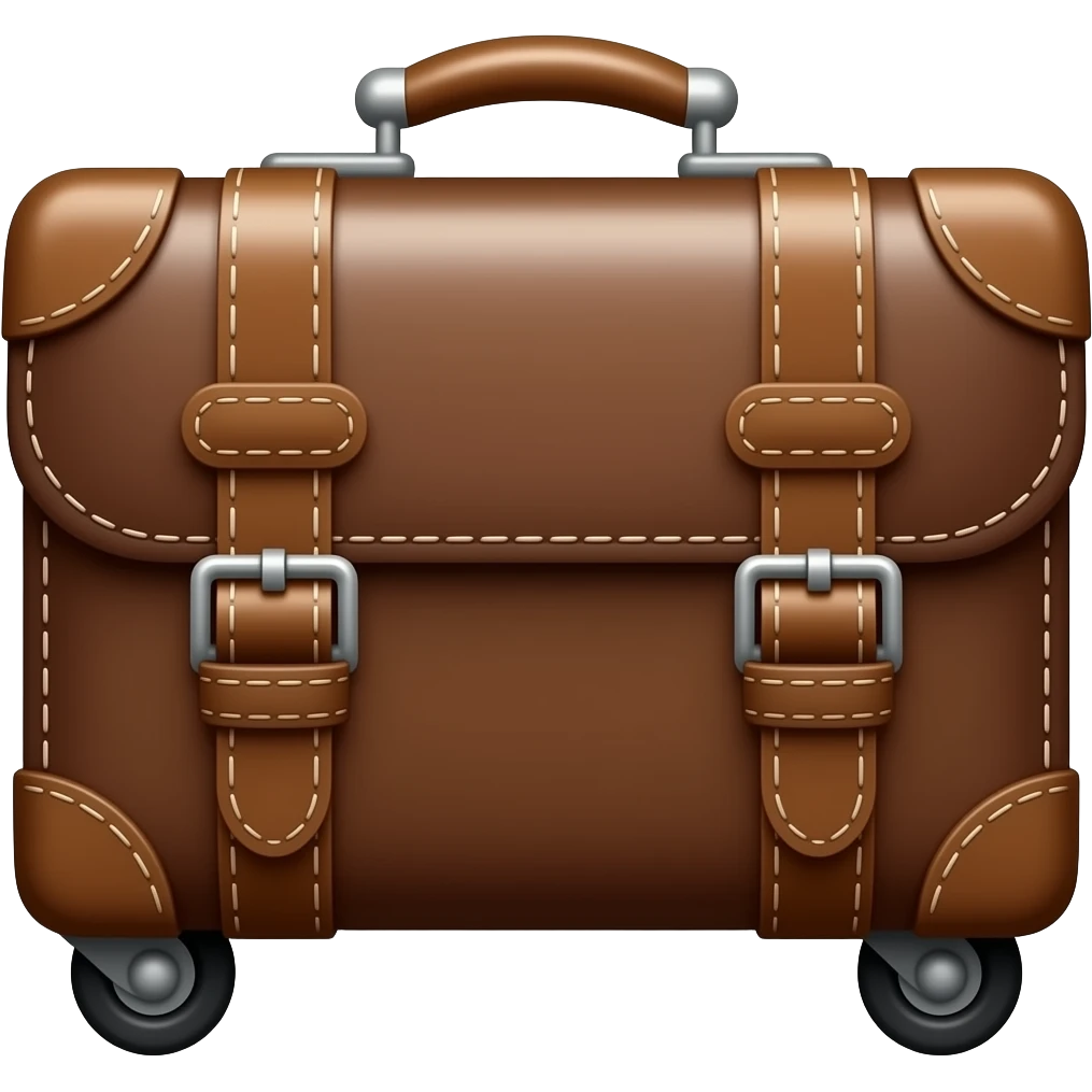 A suitcase for travel emoji