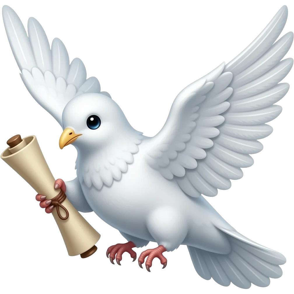 Peaceful dove carrying divine promise emoji