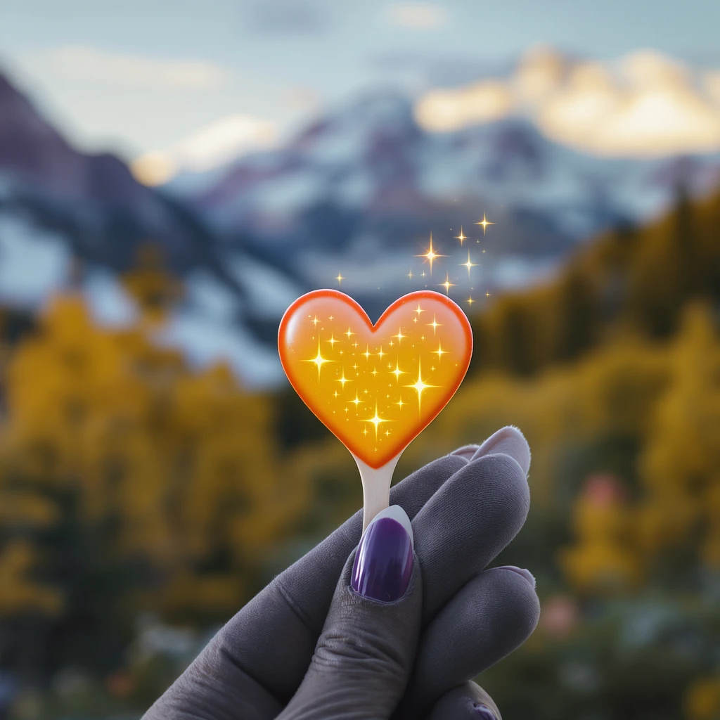 food heart emoji with sparkles emoji