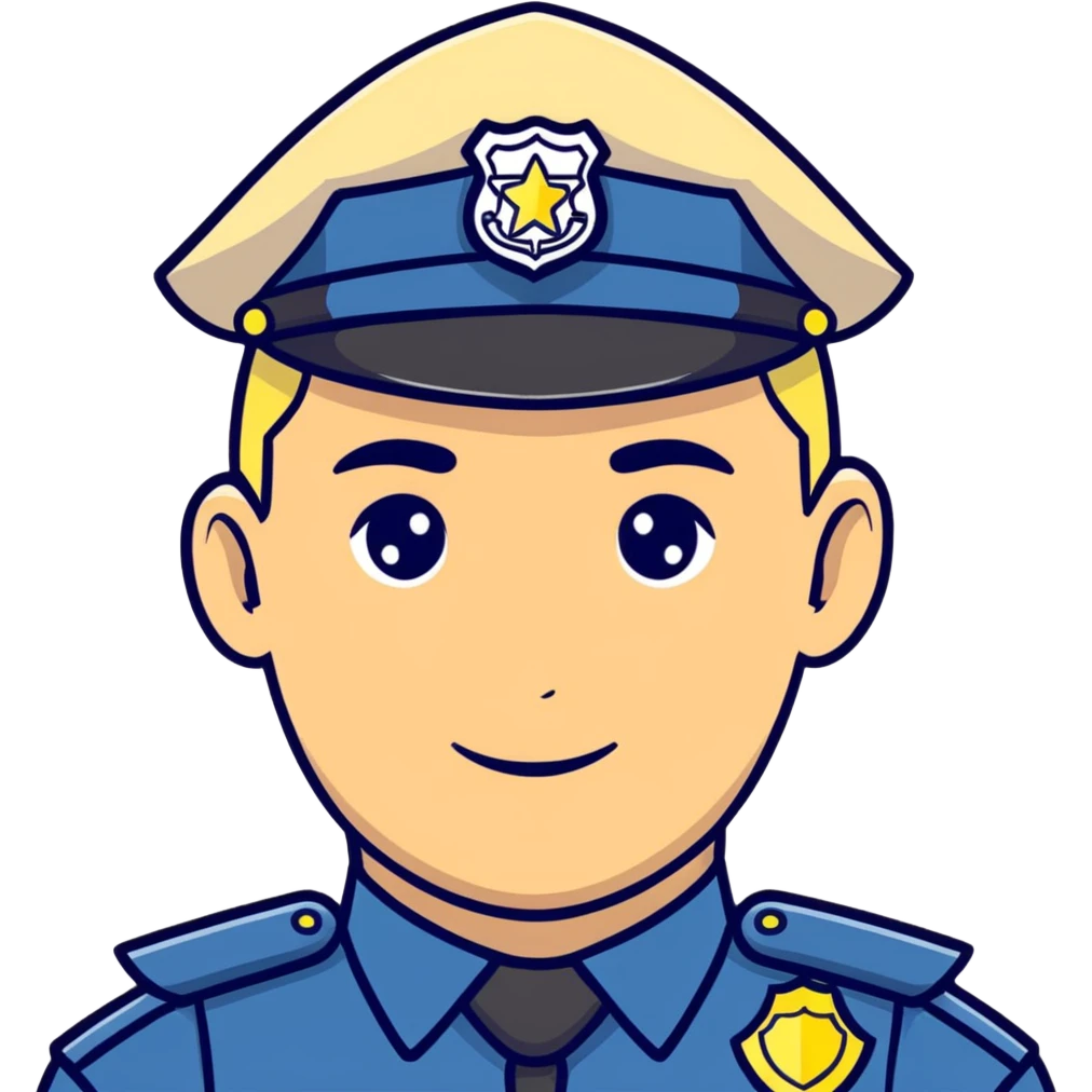 man with blonde hair and a police uniform emoji