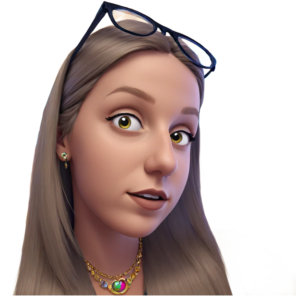 girl with glasses and jewelry emoji