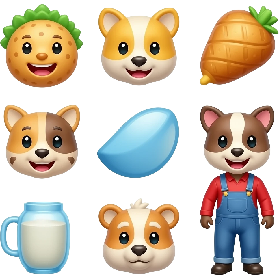I need all emoji, food ,animals, things, symbols whatever available in keyboard in one pack emoji