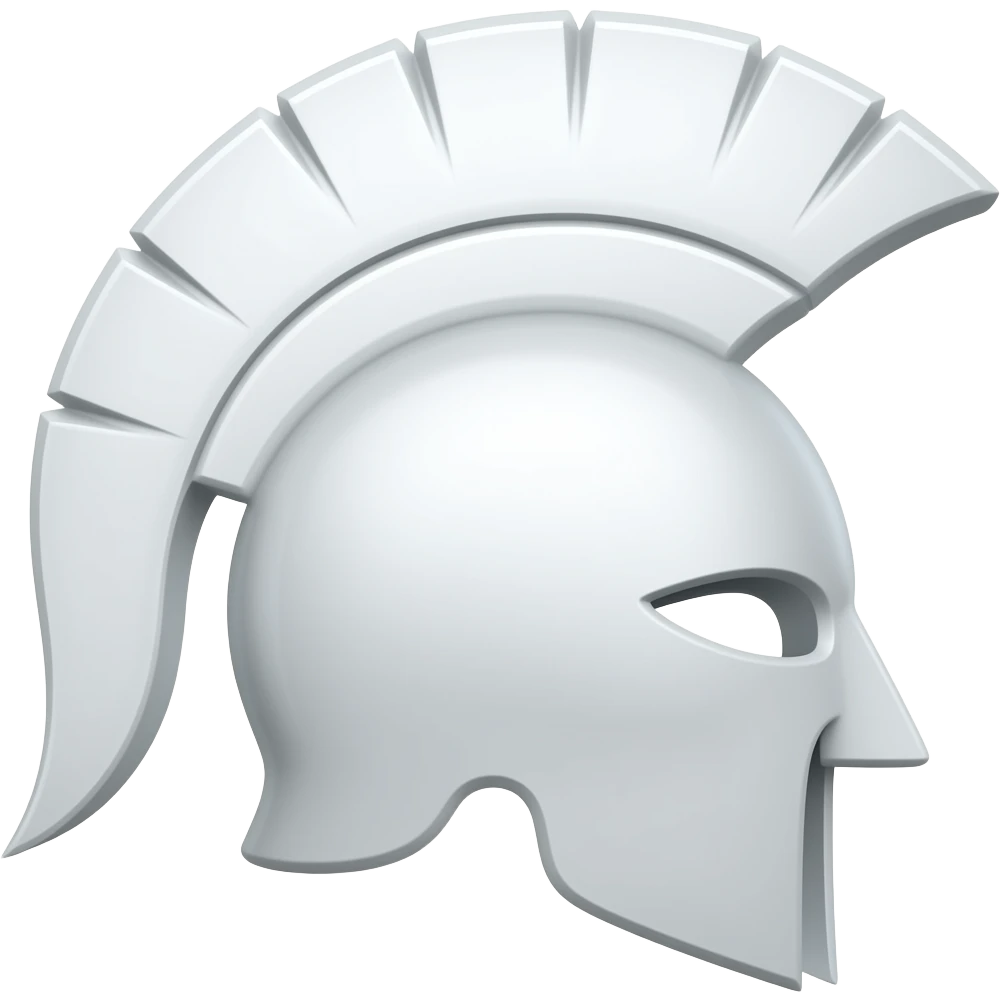 side profile all white msu spartan head no details emoji