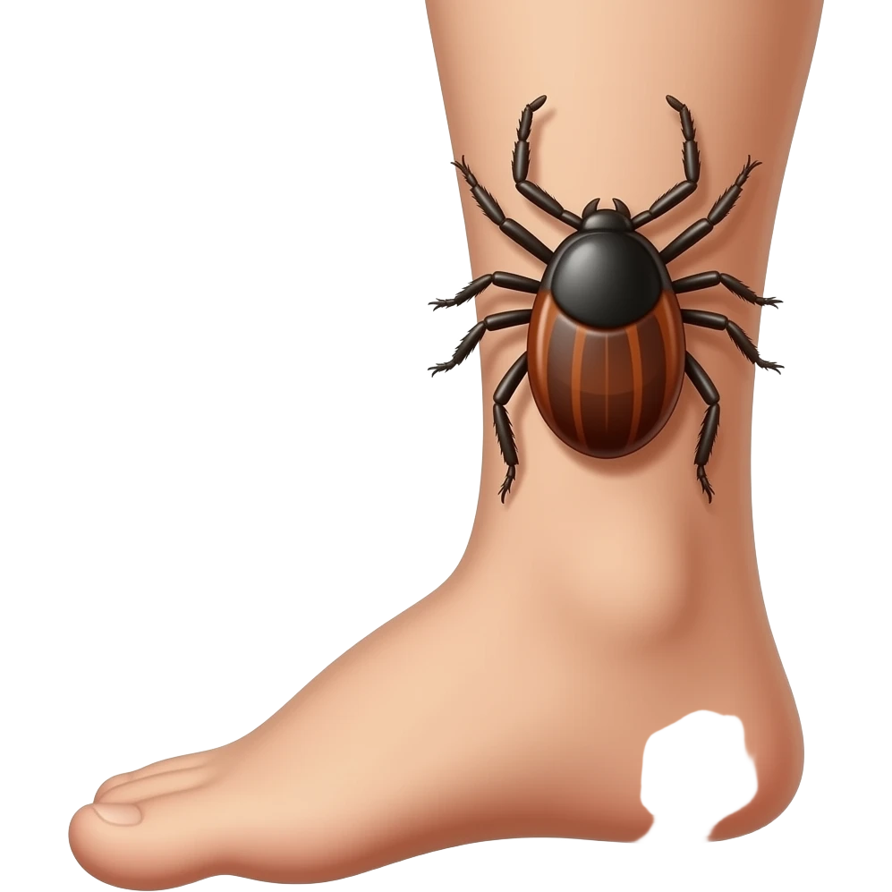 Клещ ползет по ноге emoji