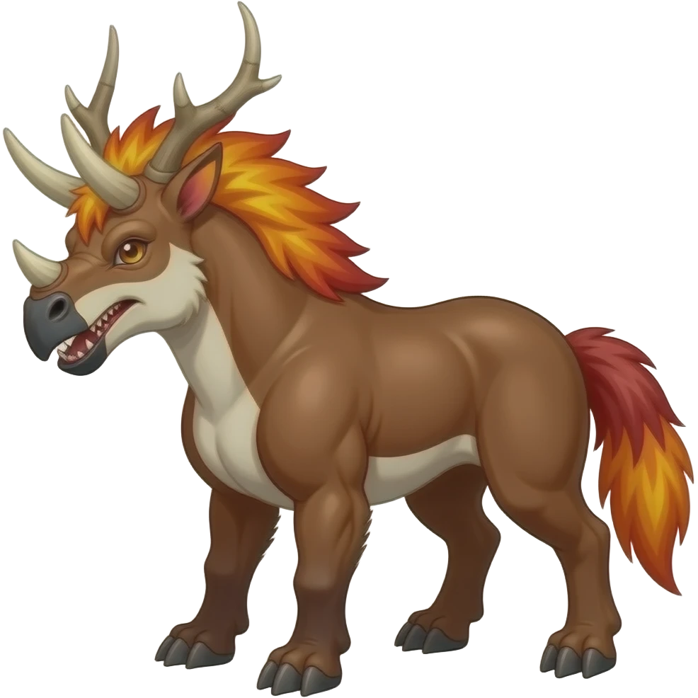 Trico-Arcanine-Mudsdale-Jackalope-fusion-hybrid-animal-creature emoji