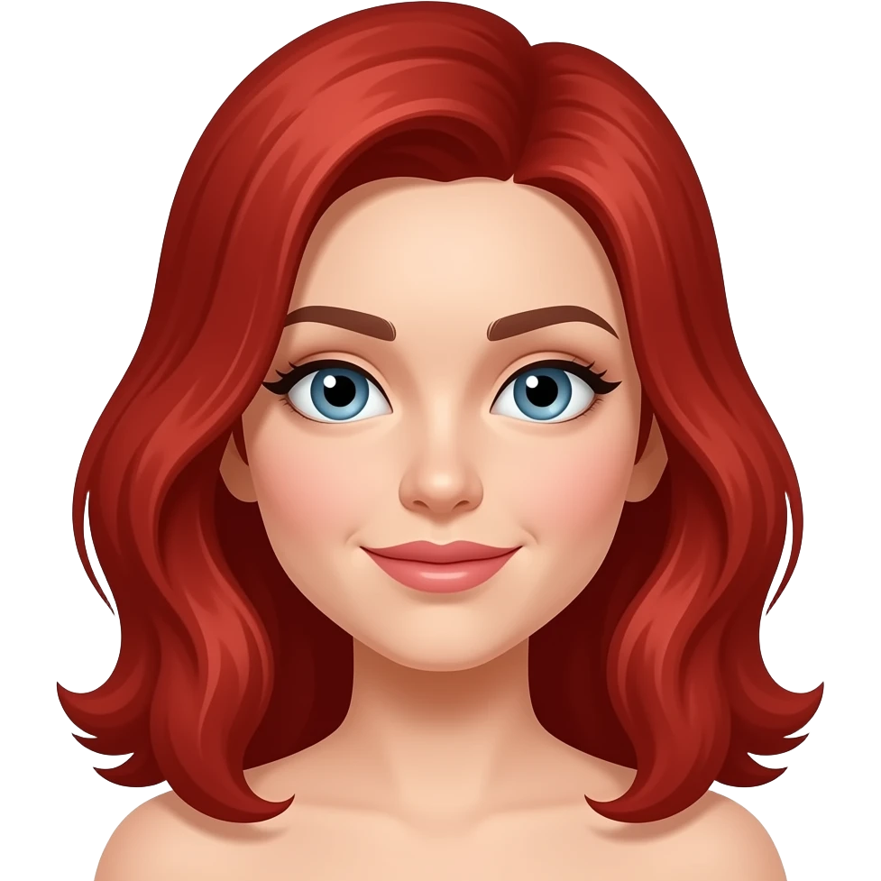 mujer linda de cabello rojo emoji