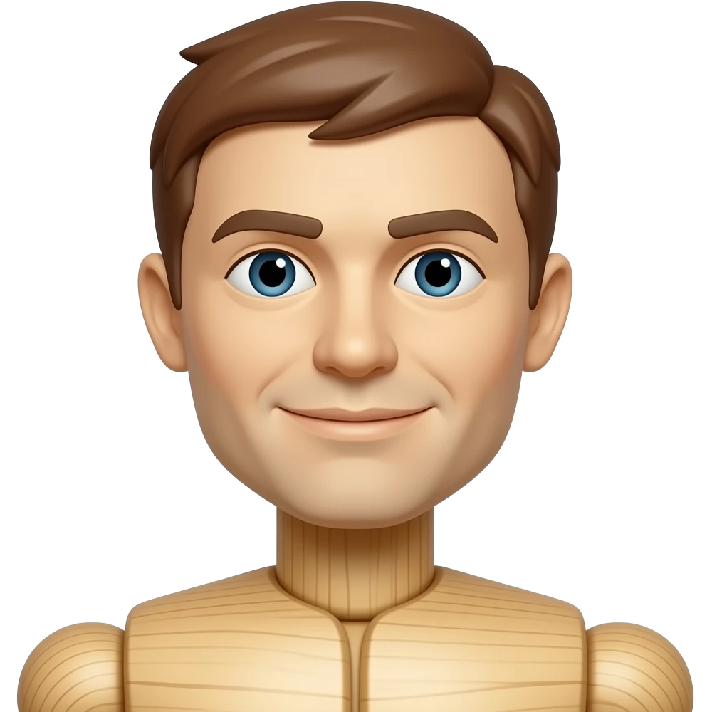 wooden stick man emoji