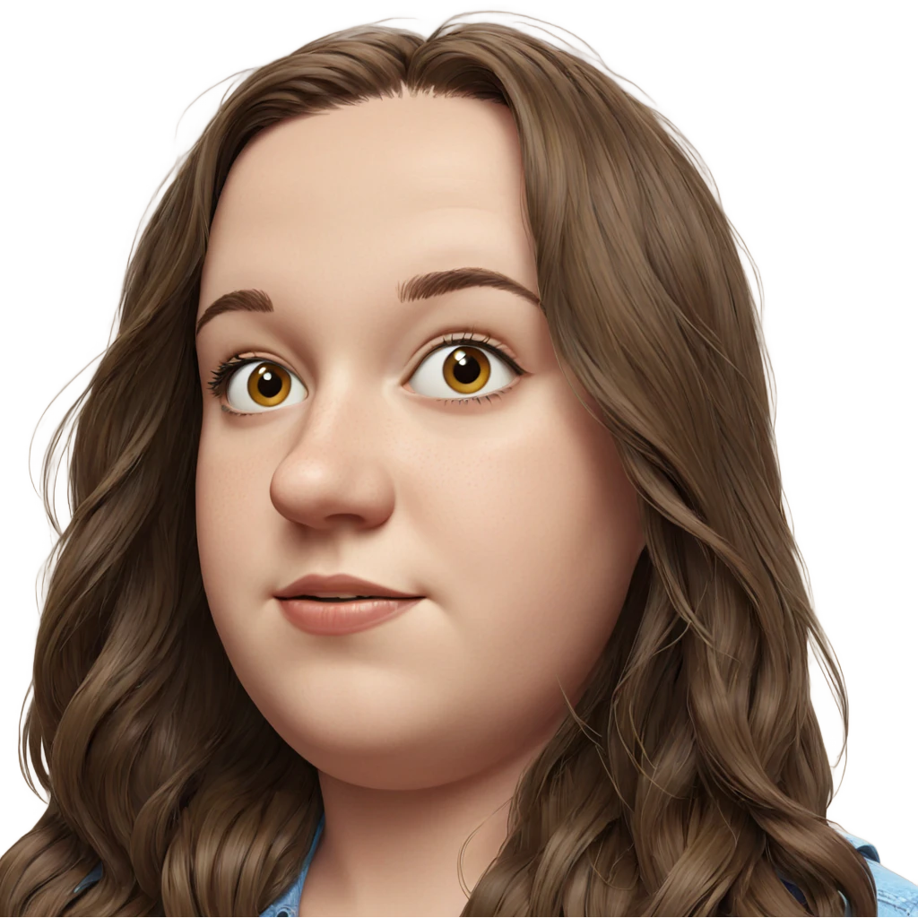 brown haired girl portrait emoji