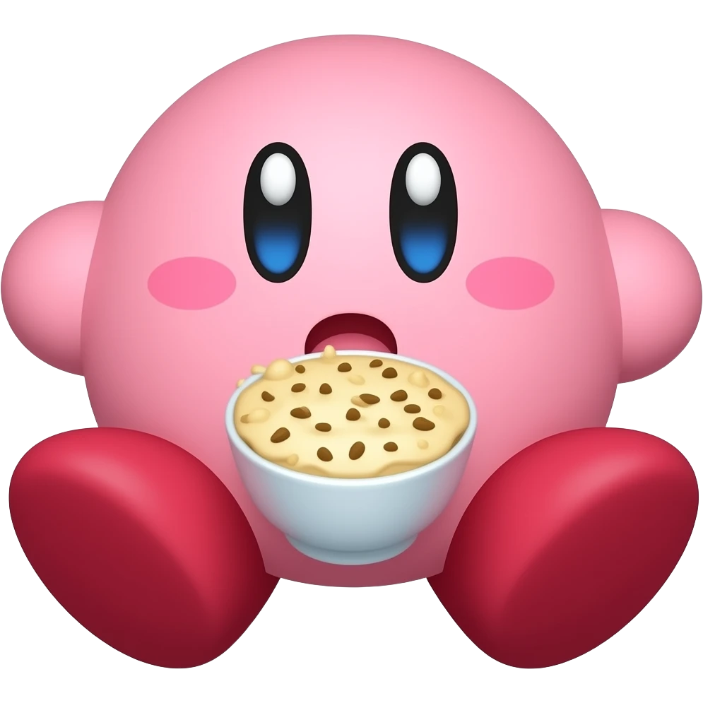 Kirby eating emoji