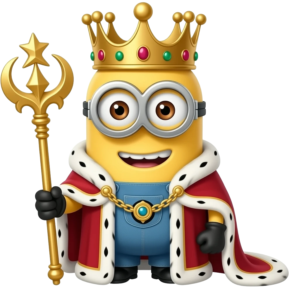 King Minion with text King DrD emoji