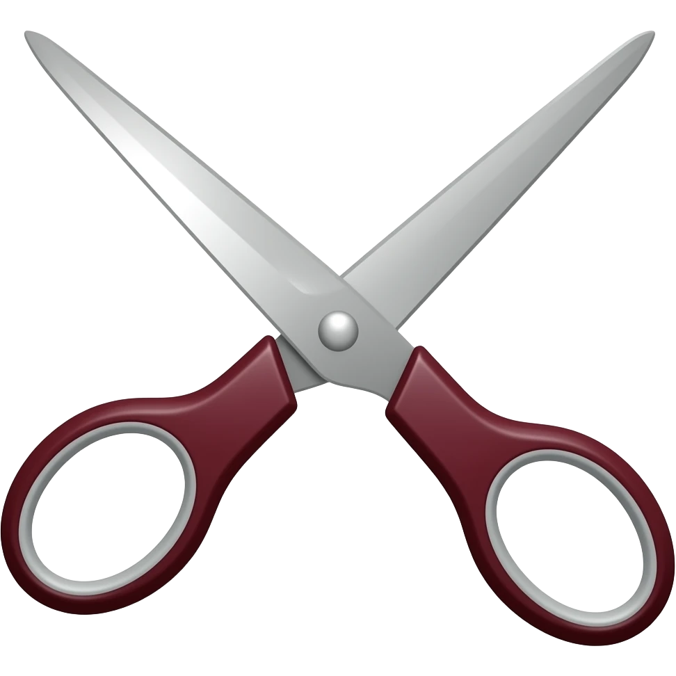 tesoura profissional bordô emoji