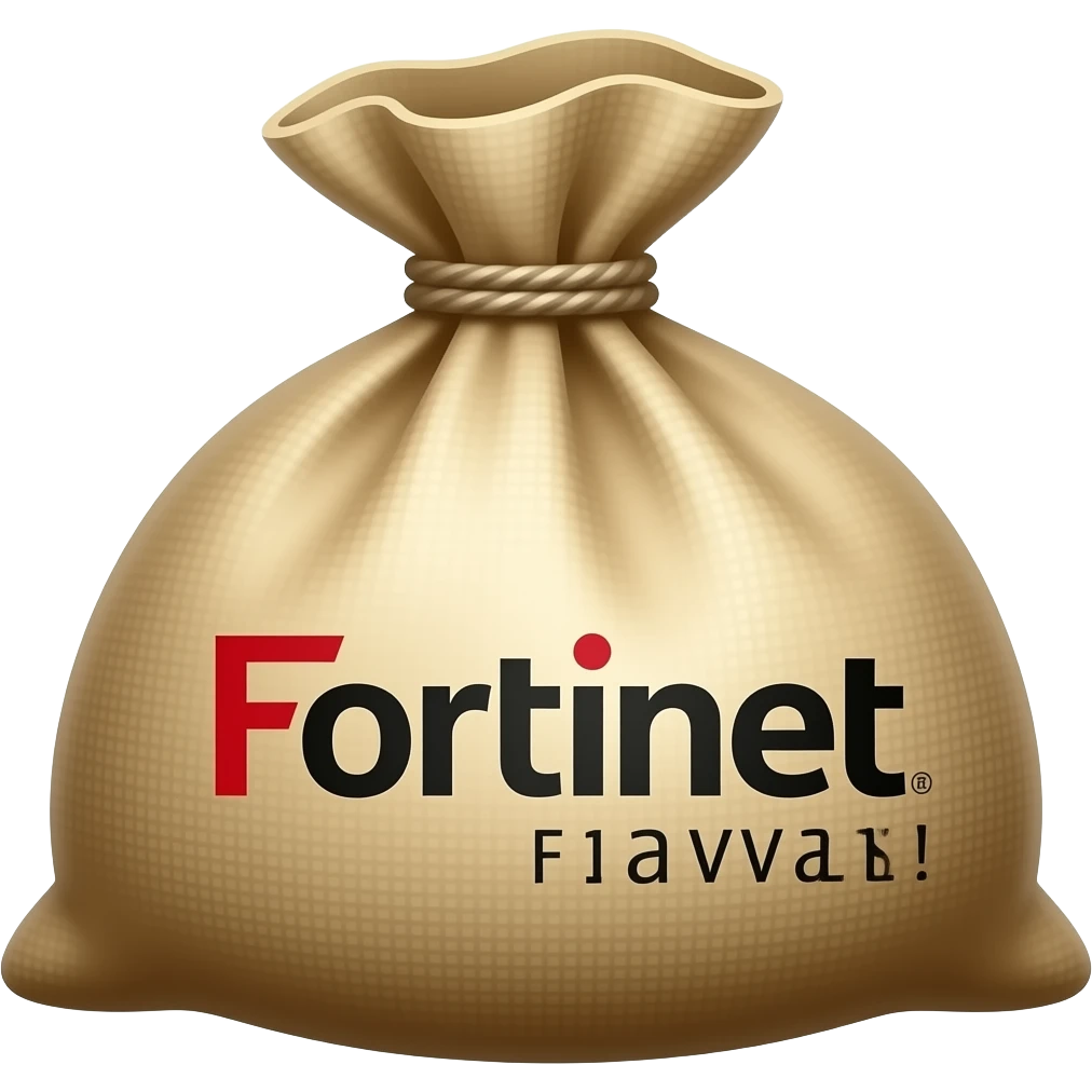 Sandbag with fortinet firewall logo emoji