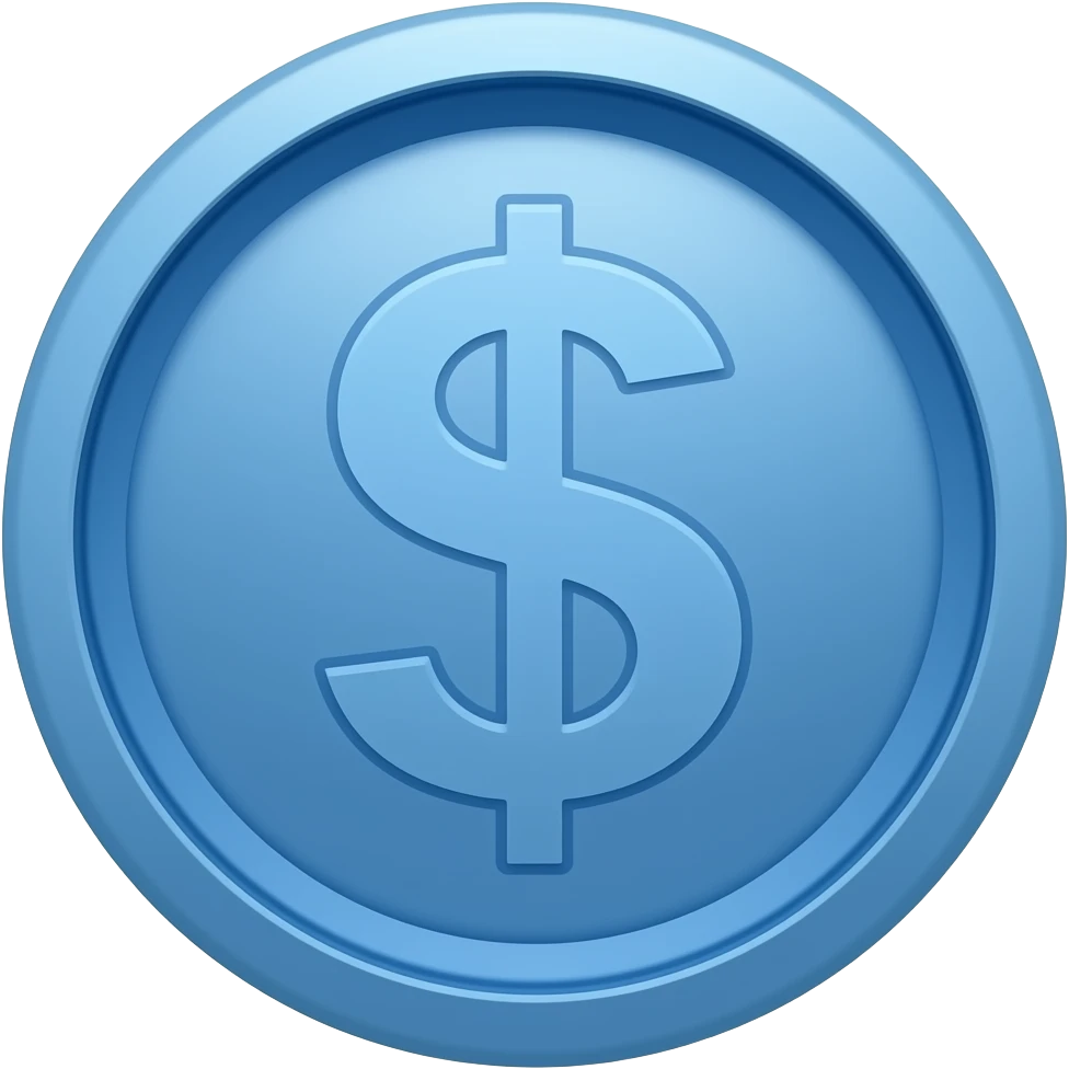 coin blue emoji