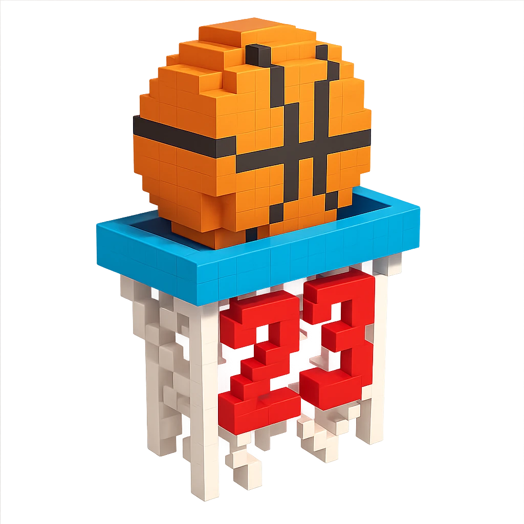 баскетбольный мяч с надписью "23" в сетке, no background emoji