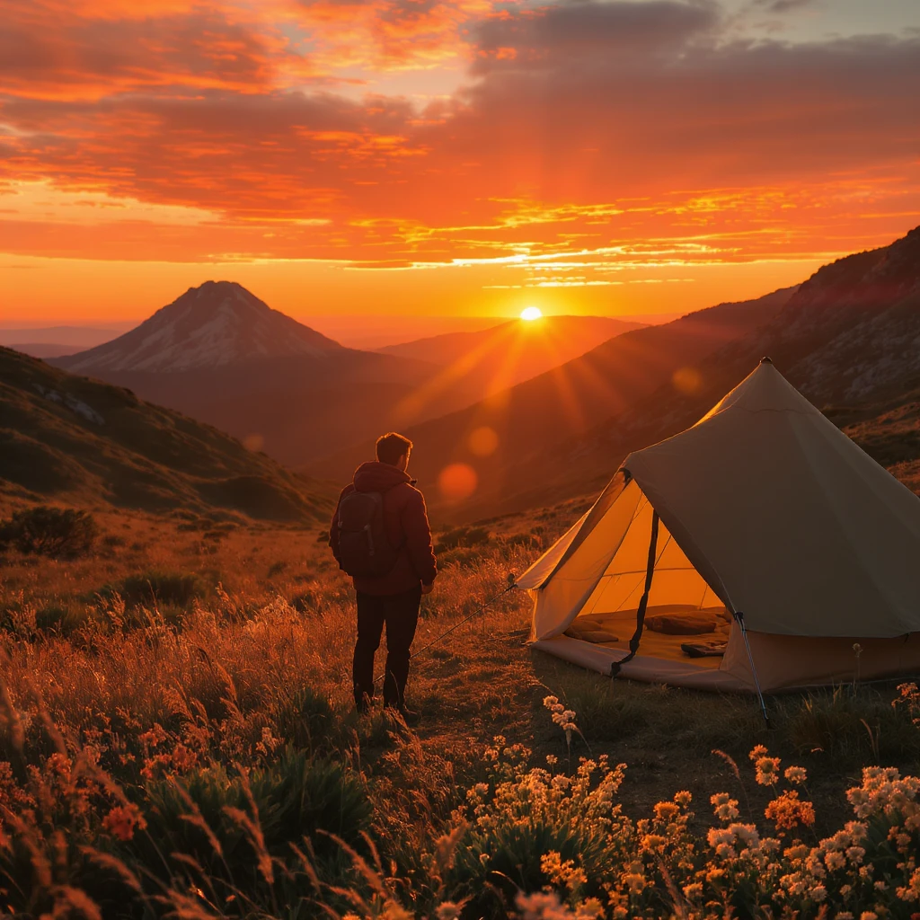 glamping sunset emoji