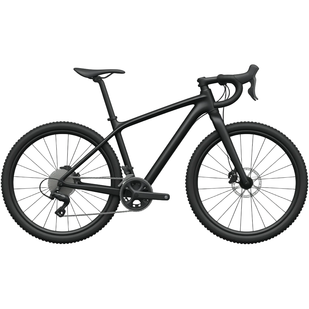 Mountain Bike cartoon black emoji