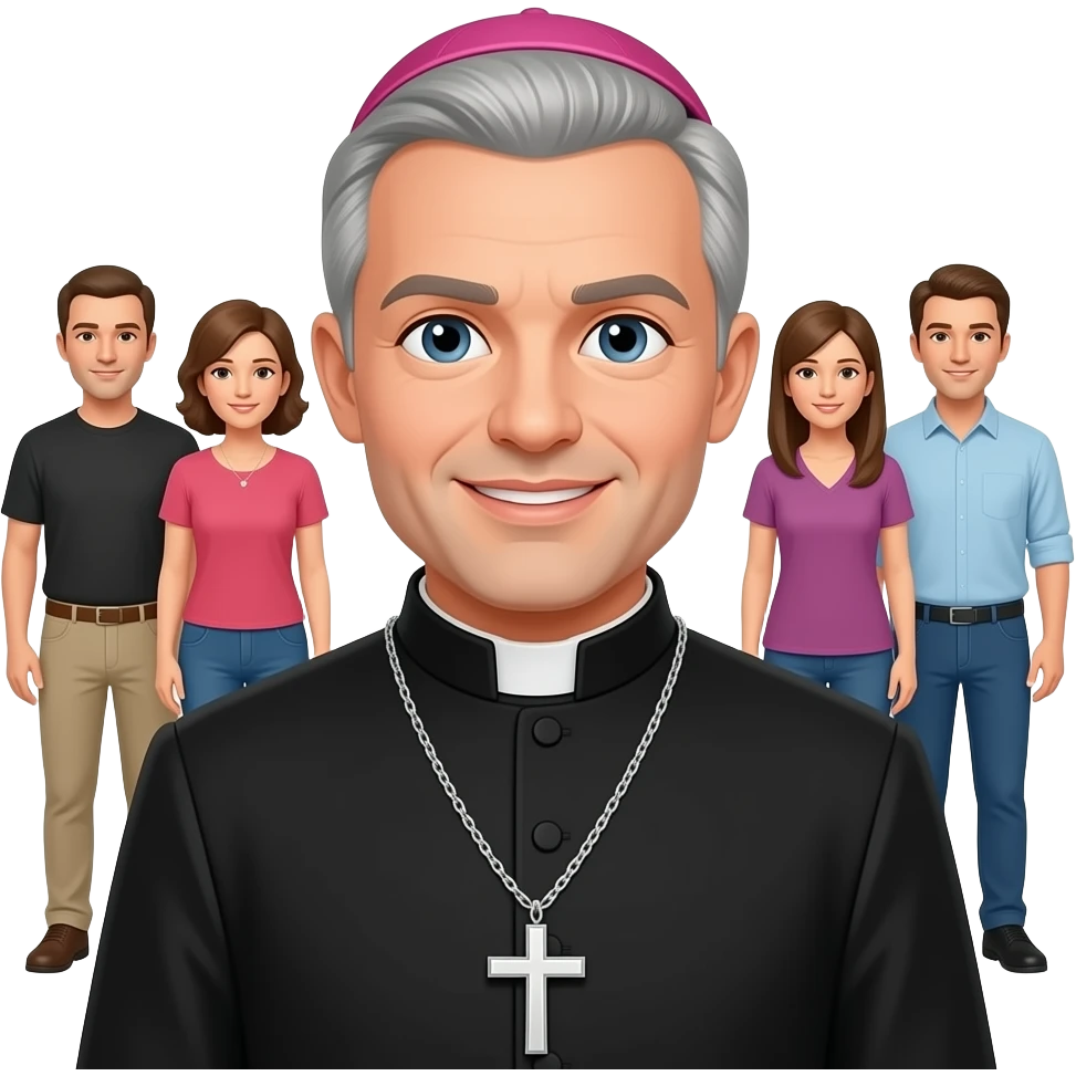 священни и один или несколько людей перед ним emoji