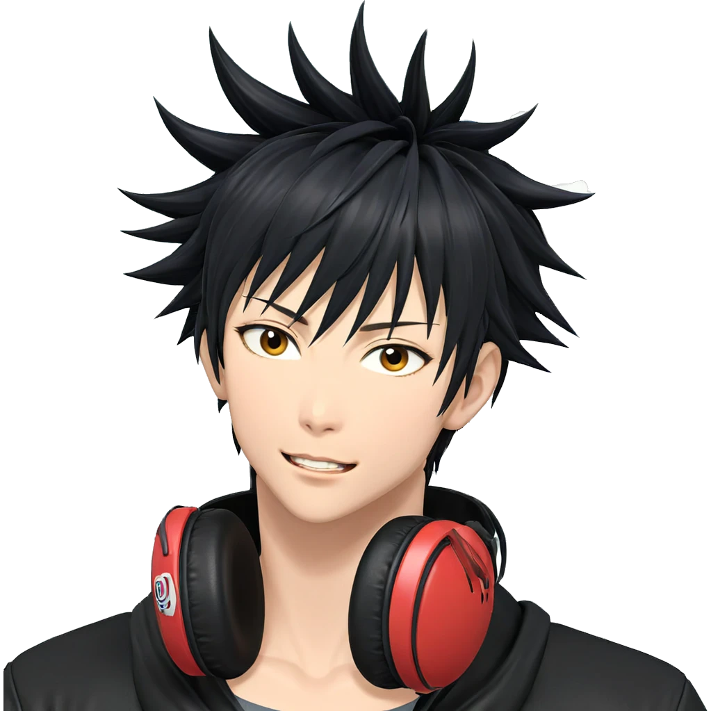 smiling fushiguro megumi portrait emoji