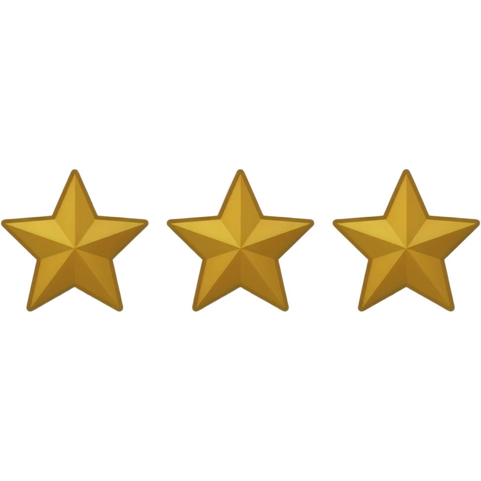 Meroon colour three star emoji
