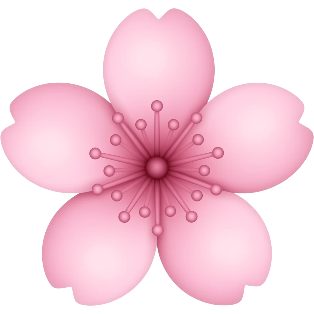 Sakura flower pastel pink emoji