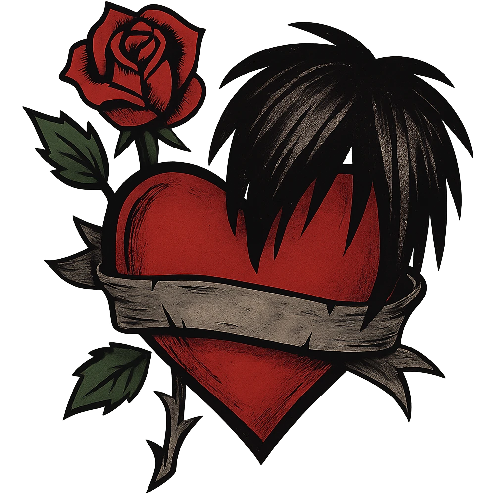 emo rose heart,, remove background emoji
