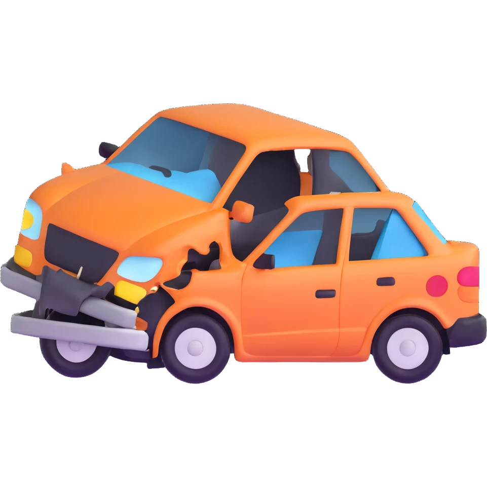 car crash emoji