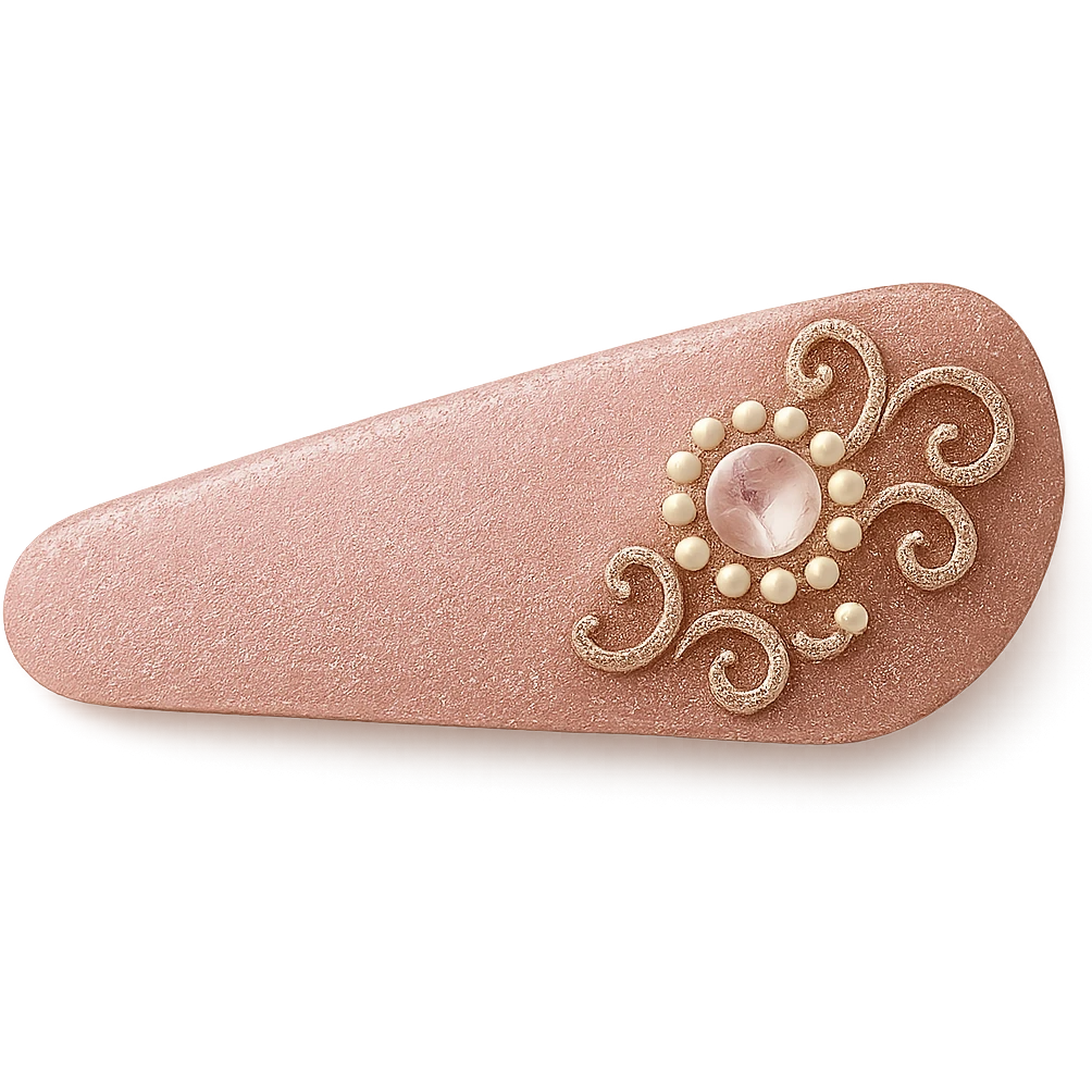 pink barrette, chic and sparkling emoji