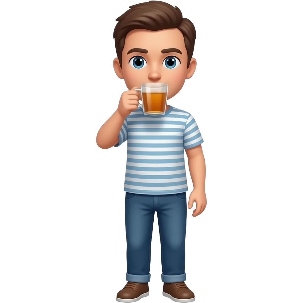 Drinking tea emoji like the this face tho 😶 emoji