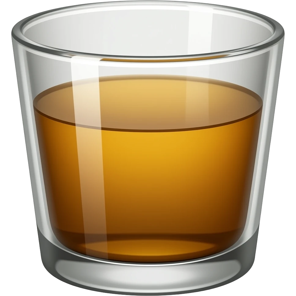 una coppa basica di bronzo di vetro (in stile liquid glass a colori) emoji