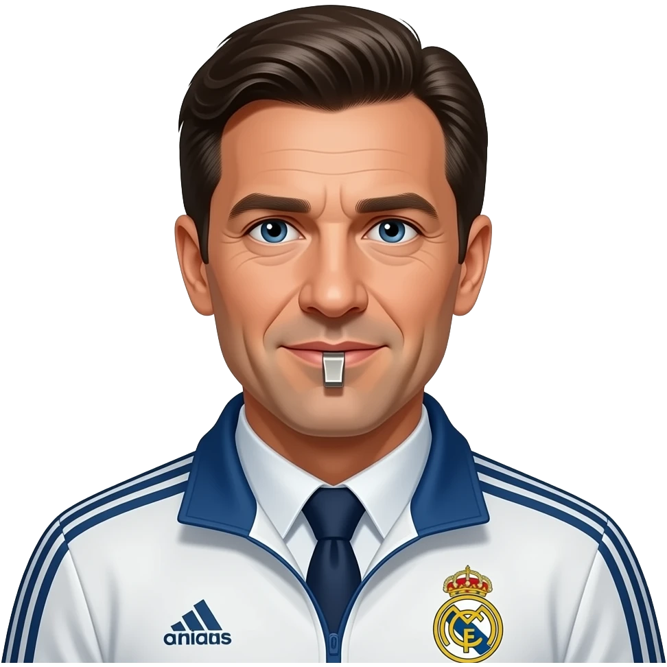 Azme un emoji de ancelotti como entrenador del madrid. emoji