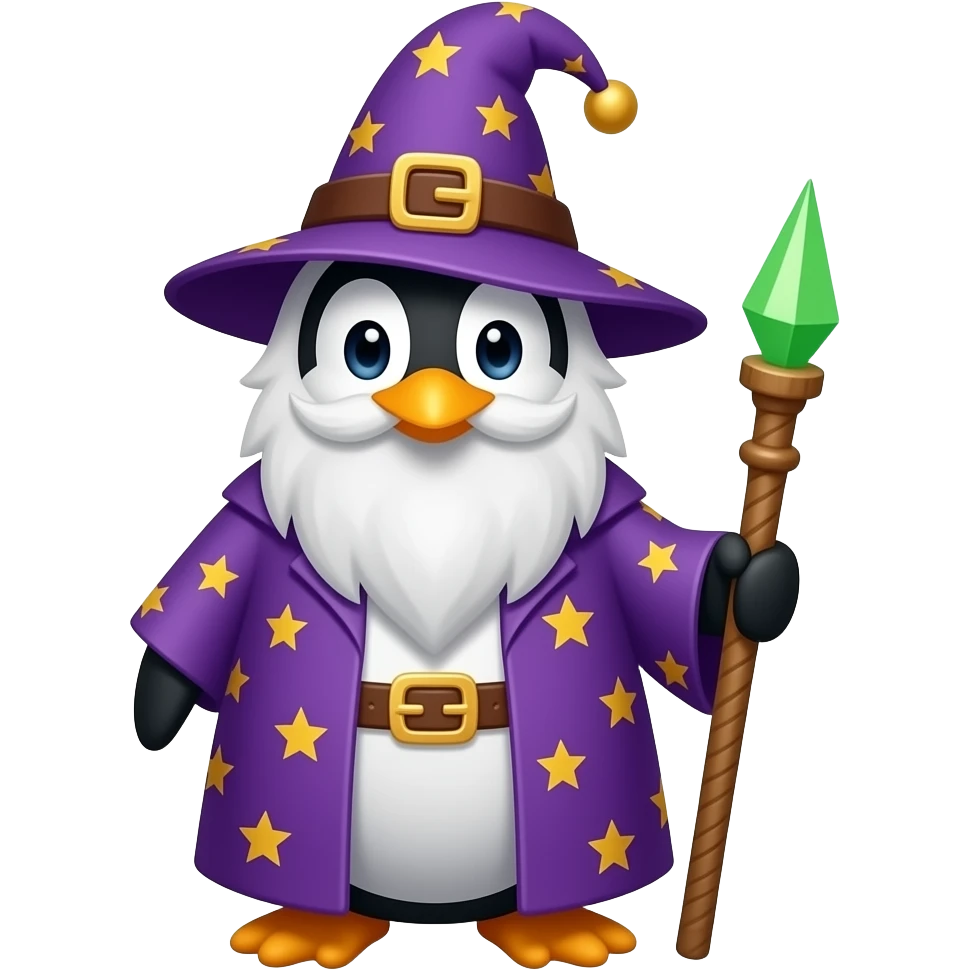 Penguin Wizard emoji