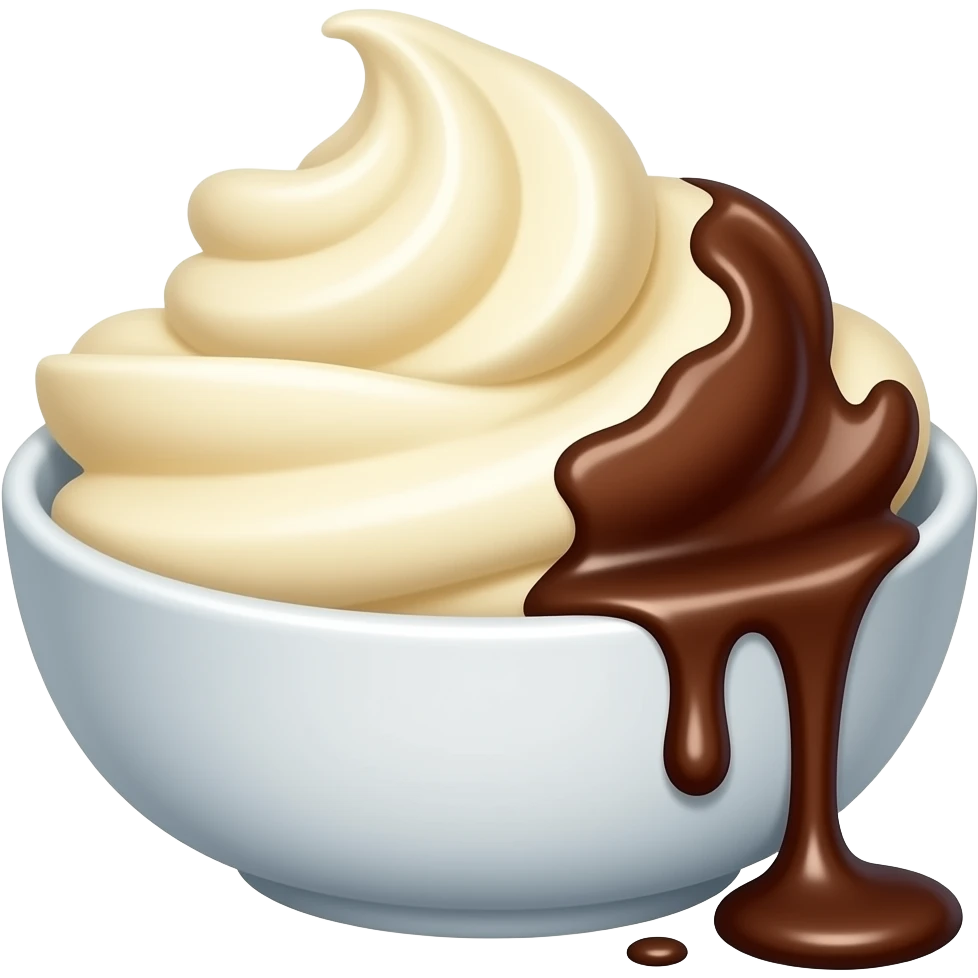 whipping butter and melted chocolate in a bowl emoji