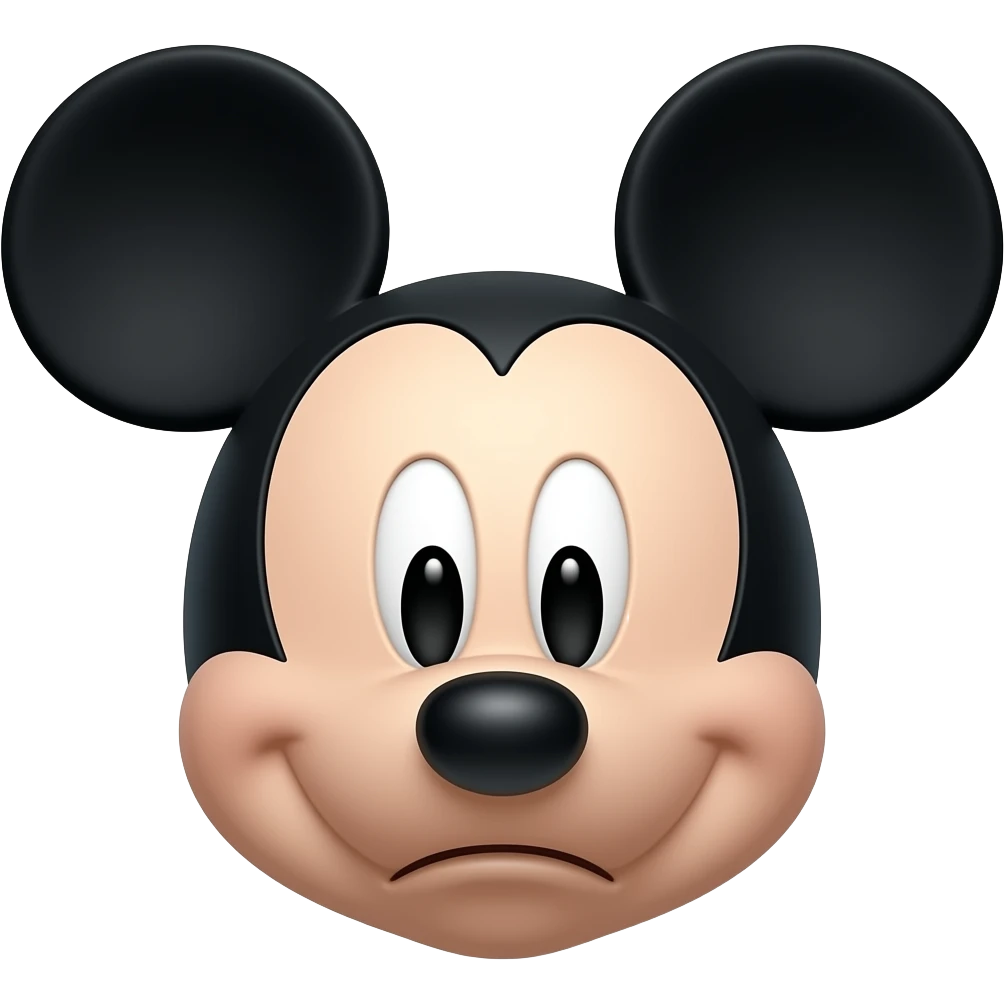 Mickey mouse frowning emoji