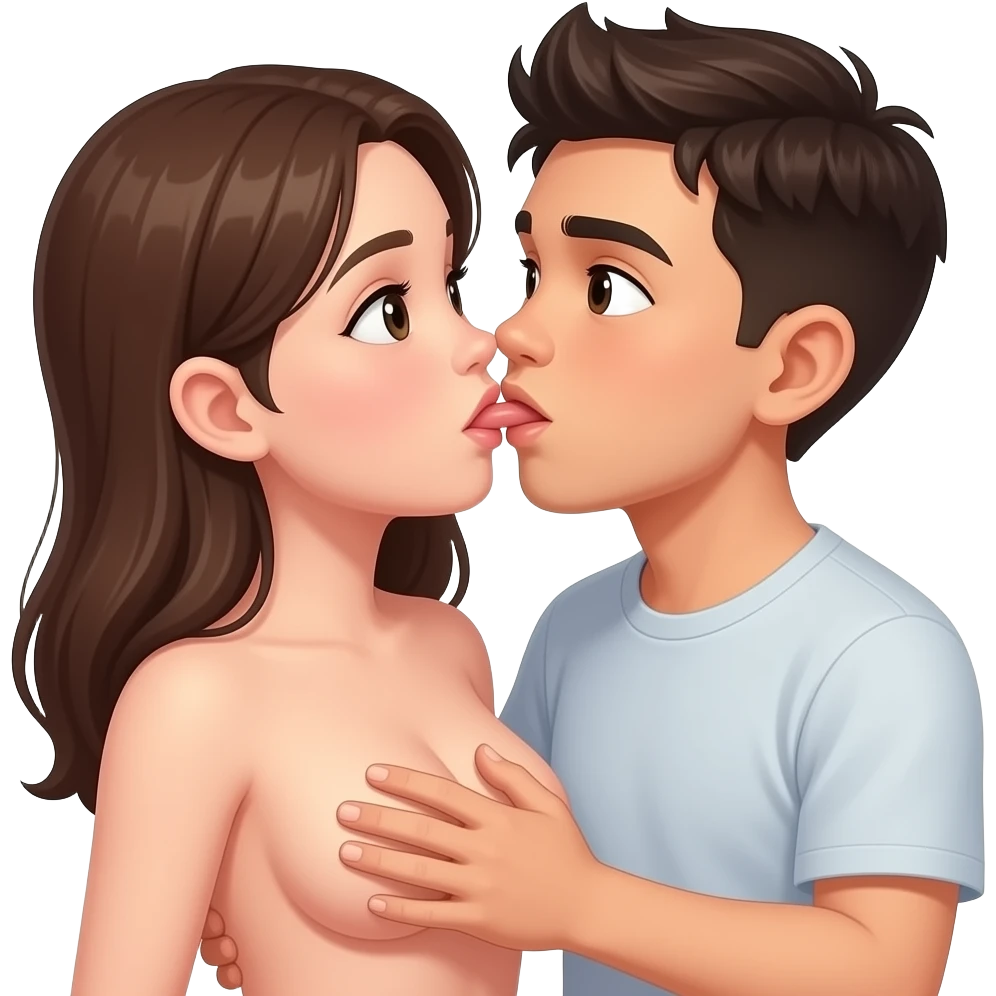 Naked girl and boy fucking emoji