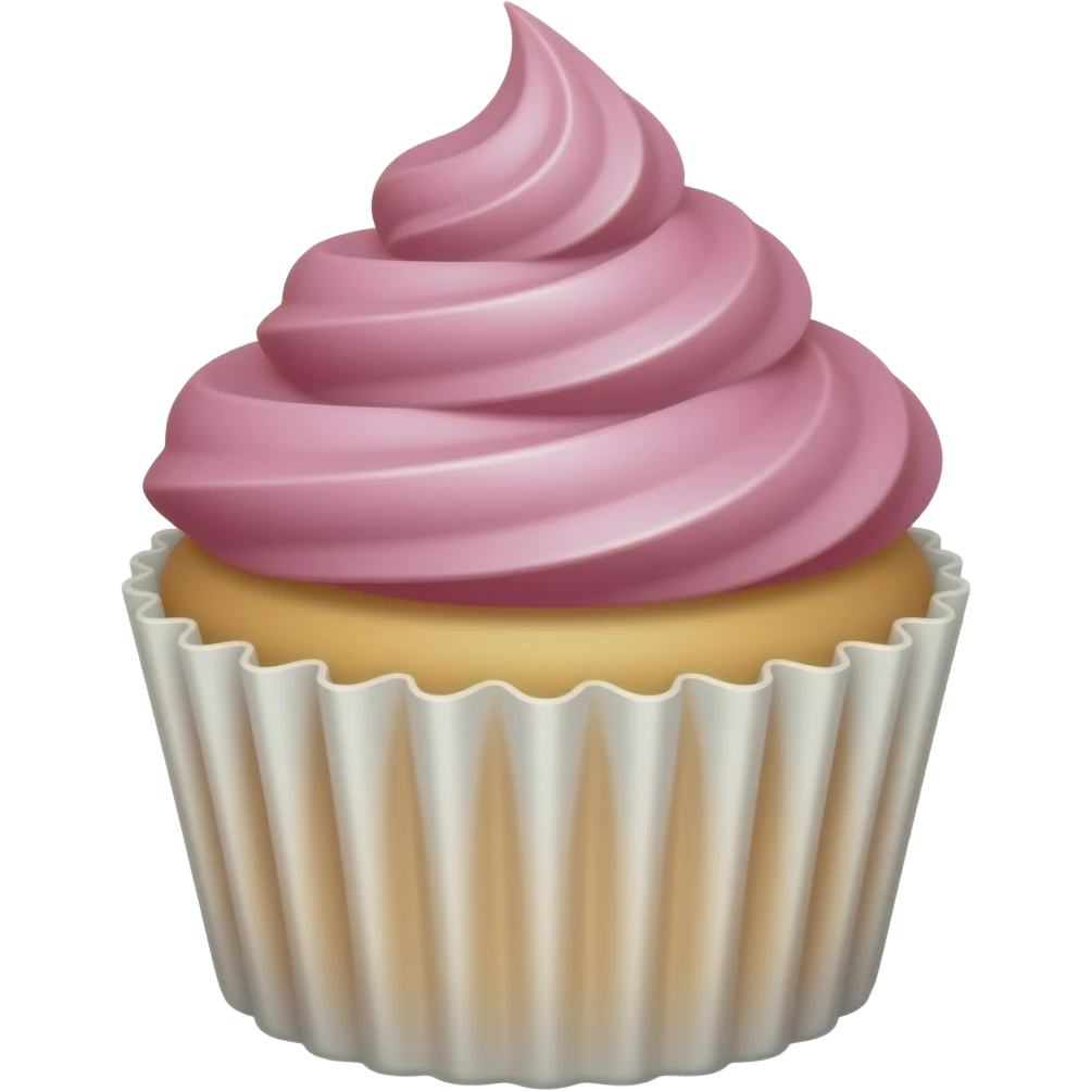 Cupcake with pink icing emoji