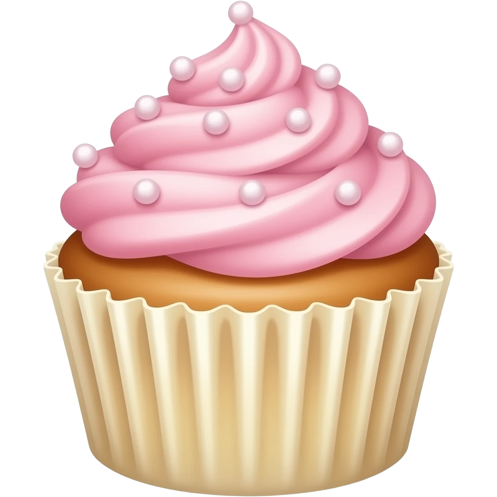 Cupcake with pink icing emoji
