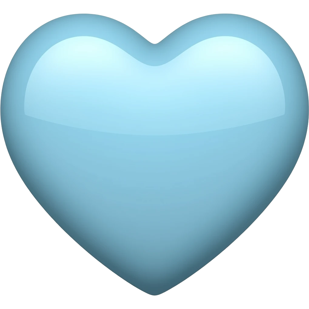 coração azulzinho claro emoji