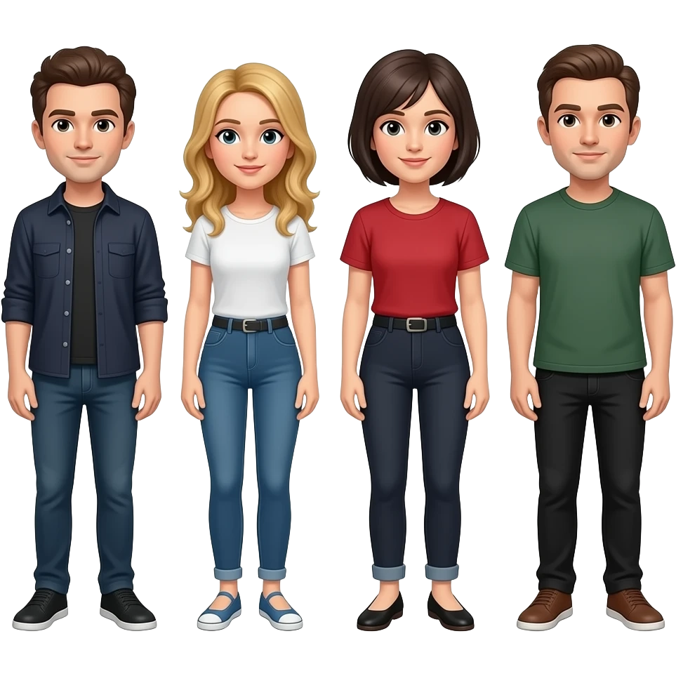 katseye band. all members in a line emoji