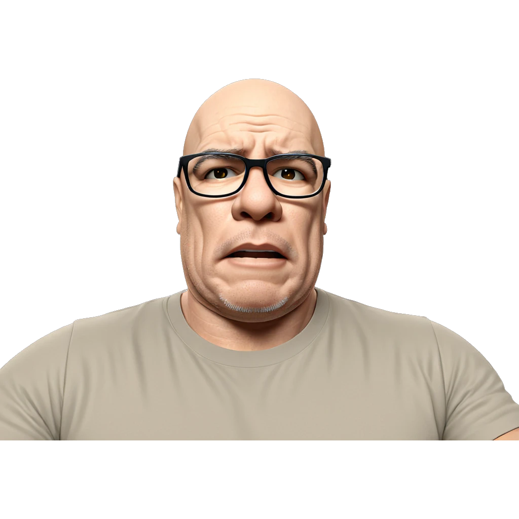 realistic male in glasses emoji